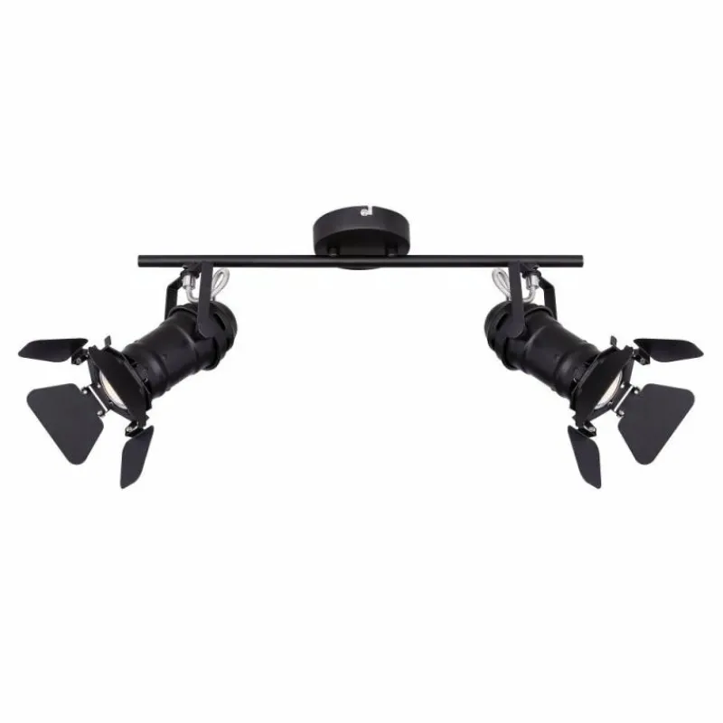 Luminaires Globo Lighting Spot Globo EGON Noir, 2 lumières* Spots Et Projecteurs