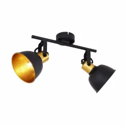 Luminaires Globo Lighting Spot Globo FILLO Noir, 2 lumières* Spots Et Projecteurs