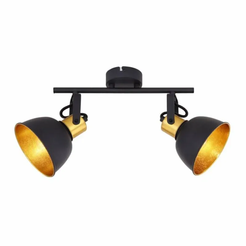 Luminaires Globo Lighting Spot Globo FILLO Noir, 2 lumières* Spots Et Projecteurs