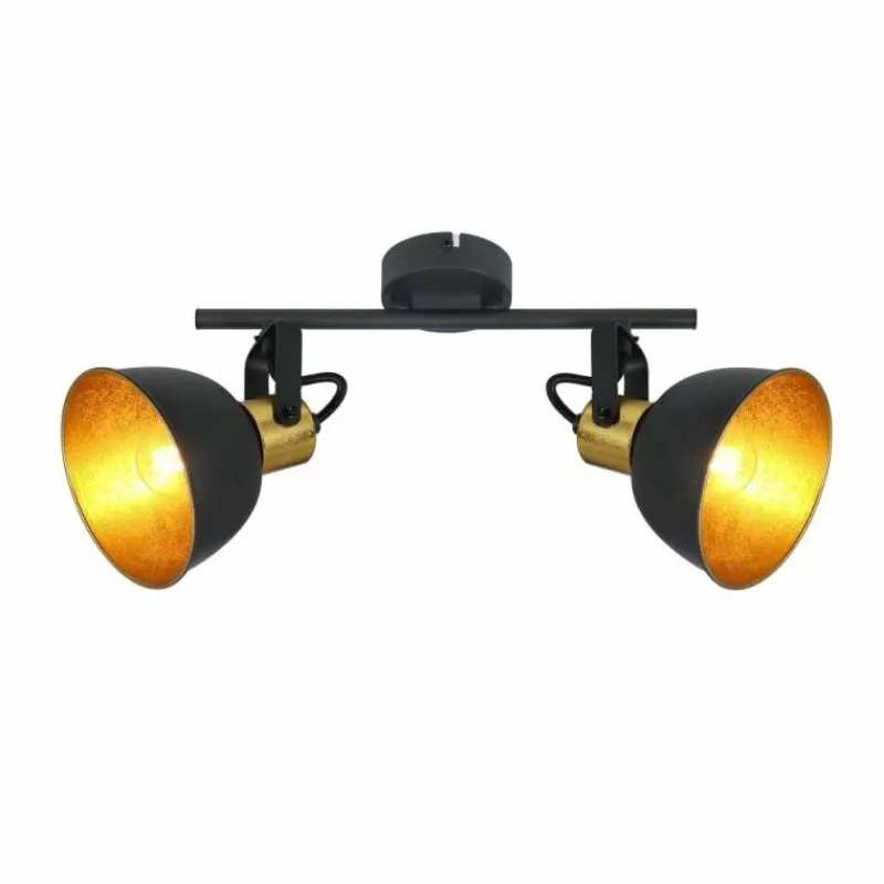 Luminaires Globo Lighting Spot Globo FILLO Noir, 2 lumières* Spots Et Projecteurs