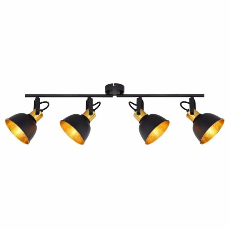 Luminaires Globo Lighting Spot Globo FILLO Noir, 4 lumières* Spots Et Projecteurs