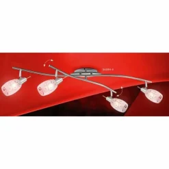 Luminaires Globo Lighting Spot Globo FLORITA Chrome, Nickel mat, 4 lumières