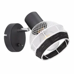 Style Boho-Chic-Luminaires Globo Lighting Spot Globo GRIDDY Noir, 1 lumière