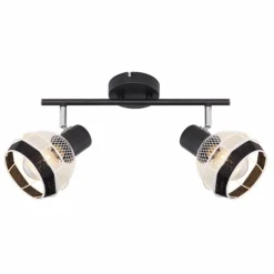 Luminaires Scandinaves-Luminaires Globo Lighting Spot Globo GRIDDY Noir, 2 lumières