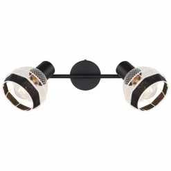 Luminaires Scandinaves-Luminaires Globo Lighting Spot Globo GRIDDY Noir, 2 lumières