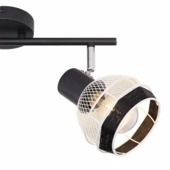 Luminaires Scandinaves-Luminaires Globo Lighting Spot Globo GRIDDY Noir, 2 lumières