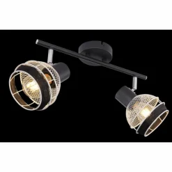 Luminaires Scandinaves-Luminaires Globo Lighting Spot Globo GRIDDY Noir, 2 lumières