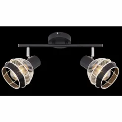 Luminaires Scandinaves-Luminaires Globo Lighting Spot Globo GRIDDY Noir, 2 lumières