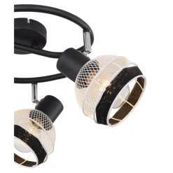 Lampes En Tissu-Luminaires Globo Lighting Spot Globo GRIDDY Noir, 3 lumières