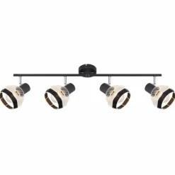 Lampes En Tissu-Luminaires Globo Lighting Spot Globo GRIDDY Noir, 4 lumières