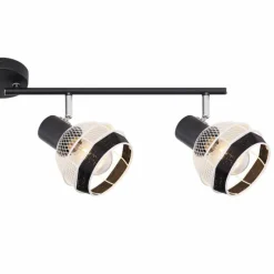 Lampes En Tissu-Luminaires Globo Lighting Spot Globo GRIDDY Noir, 4 lumières