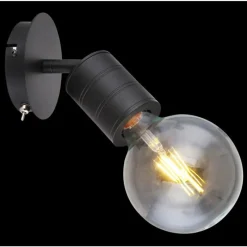 Luminaires Globo Lighting Spot Globo HERMINE Noir, 1 lumière* Spots Et Projecteurs