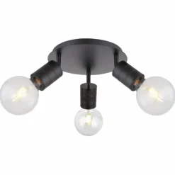Luminaires Globo Lighting Spot Globo HERMINE Noir, 3 lumières* Spots Et Projecteurs