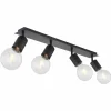 Luminaires Globo Lighting Spot Globo HERMINE Noir, 4 lumières* Spots Et Projecteurs