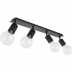 Luminaires Globo Lighting Spot Globo HERMINE Noir, 4 lumières* Spots Et Projecteurs