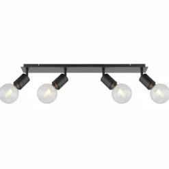 Luminaires Globo Lighting Spot Globo HERMINE Noir, 4 lumières* Spots Et Projecteurs