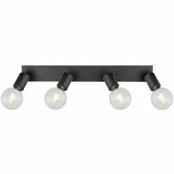 Luminaires Globo Lighting Spot Globo HERMINE Noir, 4 lumières* Spots Et Projecteurs