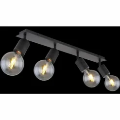 Luminaires Globo Lighting Spot Globo HERMINE Noir, 4 lumières* Spots Et Projecteurs