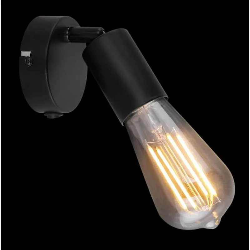 Lampes Industrielles-Luminaires Globo Lighting Spot Globo HIDEEA Noir, 1 lumière