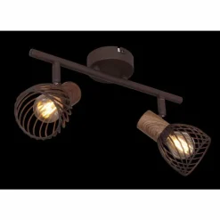 Luminaires Globo Lighting Spot Globo ISABELLE Rouille, 2 lumières* Spots Et Projecteurs