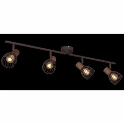 Luminaires Globo Lighting Spot Globo ISABELLE Rouille, 4 lumières* Spots Et Projecteurs