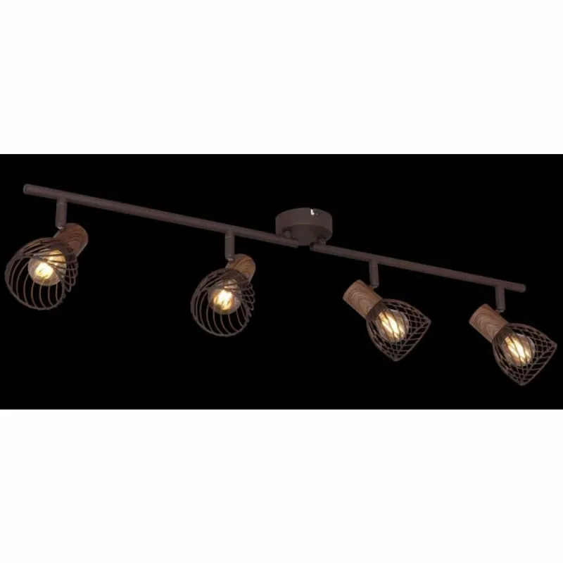 Luminaires Globo Lighting Spot Globo ISABELLE Rouille, 4 lumières* Spots Et Projecteurs