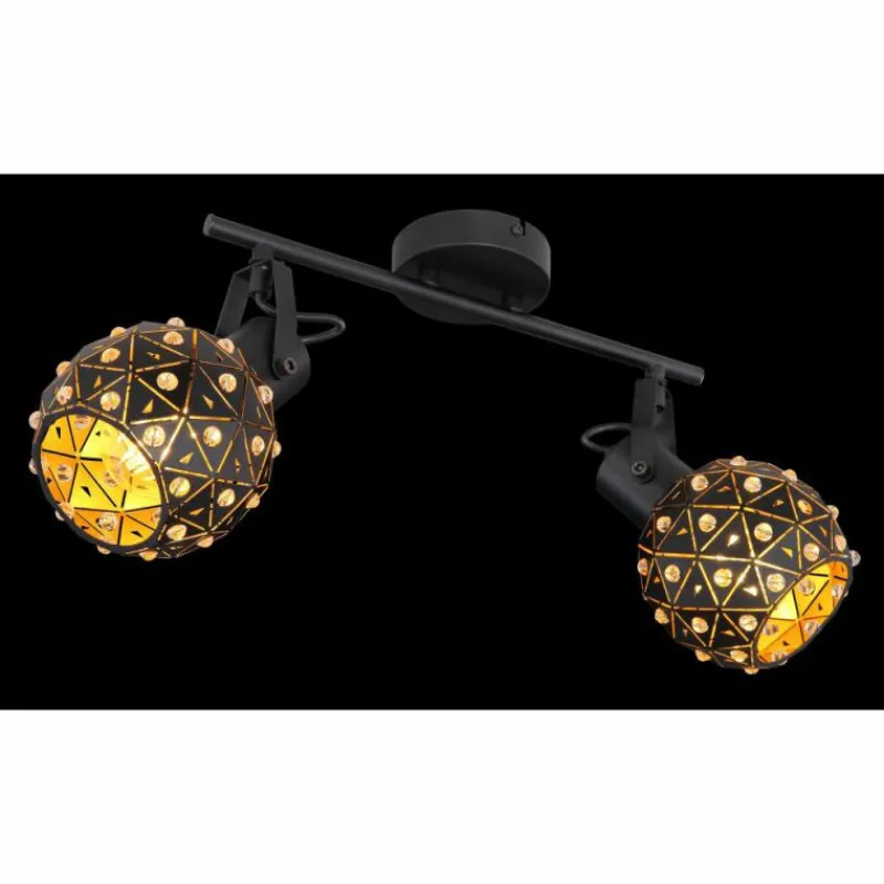 Luminaires Globo Lighting Spot Globo JODIE Noir, 2 lumières* Spots Et Projecteurs
