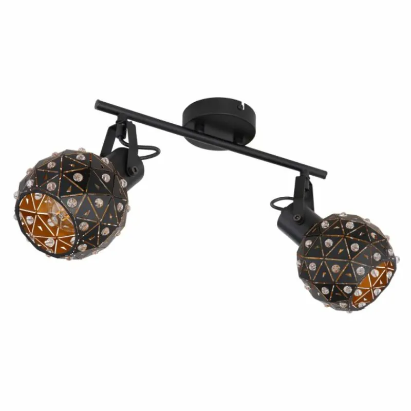 Luminaires Globo Lighting Spot Globo JODIE Noir, 2 lumières* Spots Et Projecteurs