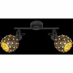 Luminaires Globo Lighting Spot Globo JODIE Noir, 2 lumières* Spots Et Projecteurs