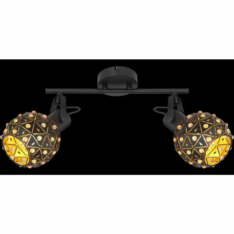 Luminaires Globo Lighting Spot Globo JODIE Noir, 2 lumières* Spots Et Projecteurs