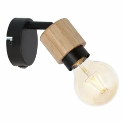 Luminaires Scandinaves-Luminaires Globo Lighting Spot Globo JORNA Bois clair, Noir, 1 lumière