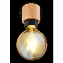 Luminaires Scandinaves-Luminaires Globo Lighting Spot Globo JORNA Bois clair, Noir, 1 lumière