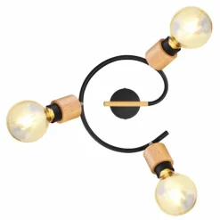 Luminaires Scandinaves-Luminaires Globo Lighting Spot Globo JORNA Bois clair, Noir, 3 lumières