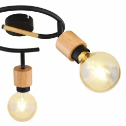 Luminaires Scandinaves-Luminaires Globo Lighting Spot Globo JORNA Bois clair, Noir, 3 lumières