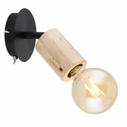 Luminaires Scandinaves-Luminaires Globo Lighting Spot Globo JOSEBA Bois clair, Noir, 1 lumière