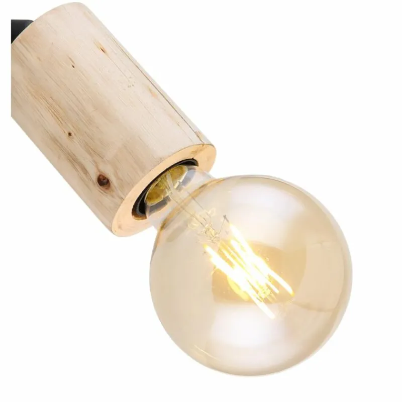 Luminaires Scandinaves-Luminaires Globo Lighting Spot Globo JOSEBA Bois clair, Noir, 1 lumière