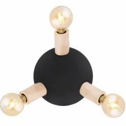 Luminaires Scandinaves-Luminaires Globo Lighting Spot Globo JOSEBA Bois clair, Noir, 3 lumières