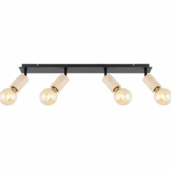 Luminaires Scandinaves-Luminaires Globo Lighting Spot Globo JOSEBA Bois clair, Noir, 4 lumières