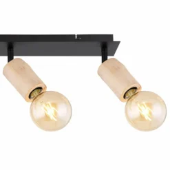 Luminaires Scandinaves-Luminaires Globo Lighting Spot Globo JOSEBA Bois clair, Noir, 4 lumières