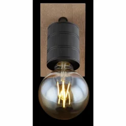 Lampes En Bois-Luminaires Globo Lighting Spot Globo JOSELLA Bois foncé, Noir, 1 lumière