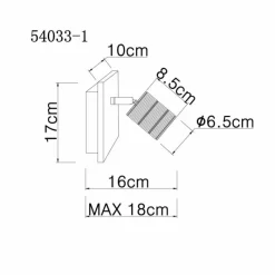 Lampes En Bois-Luminaires Globo Lighting Spot Globo JOSELLA Bois foncé, Noir, 1 lumière