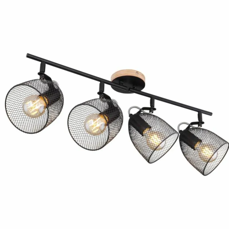 Lampes Industrielles-Luminaires Globo Lighting Spot Globo JOSINA Brun, 4 lumières