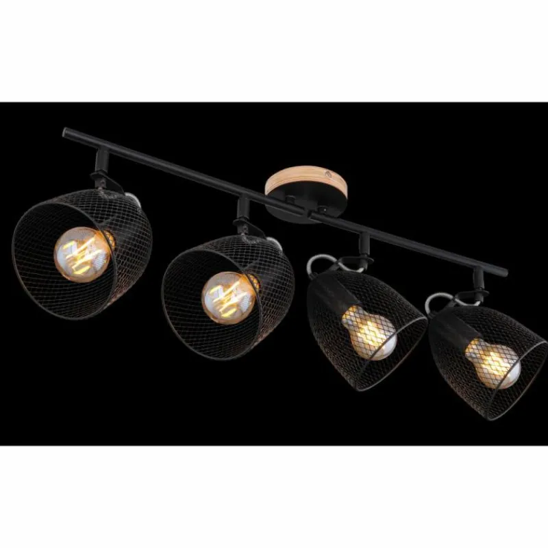 Lampes Industrielles-Luminaires Globo Lighting Spot Globo JOSINA Brun, 4 lumières