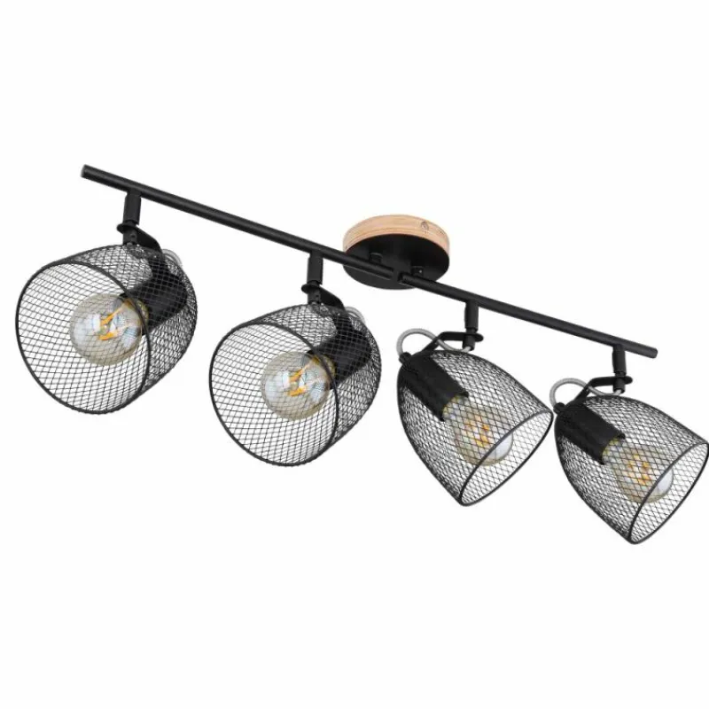 Lampes Industrielles-Luminaires Globo Lighting Spot Globo JOSINA Brun, 4 lumières