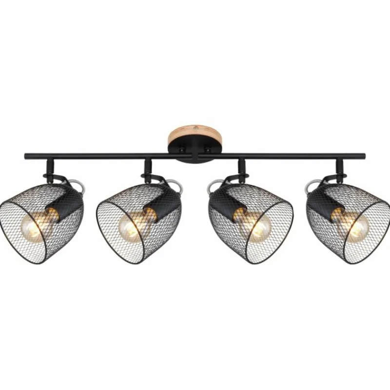 Lampes Industrielles-Luminaires Globo Lighting Spot Globo JOSINA Brun, 4 lumières