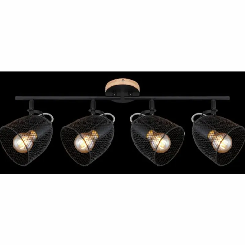 Lampes Industrielles-Luminaires Globo Lighting Spot Globo JOSINA Brun, 4 lumières