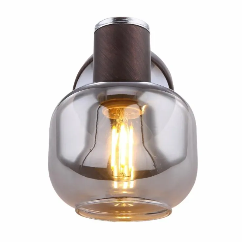 Suspension Verre Fumé-Luminaires Globo Lighting Spot Globo KABU Cuivre, 1 lumière