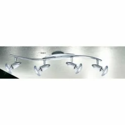 Luminaires Globo Lighting Spot Globo LORD Chrome, Acier inoxydable, 4 lumières* Spots Et Projecteurs