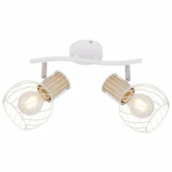 Luminaires Globo Lighting Spot Globo LUISE Blanc, 2 lumières* Spots Et Projecteurs