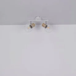 Luminaires Globo Lighting Spot Globo LUISE Blanc, 2 lumières* Spots Et Projecteurs